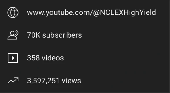 YouTube channel stats: 70K subscribers, 358 videos, 3,597,251 views